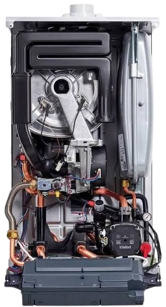 Vaillant gas boiler with its casing removed